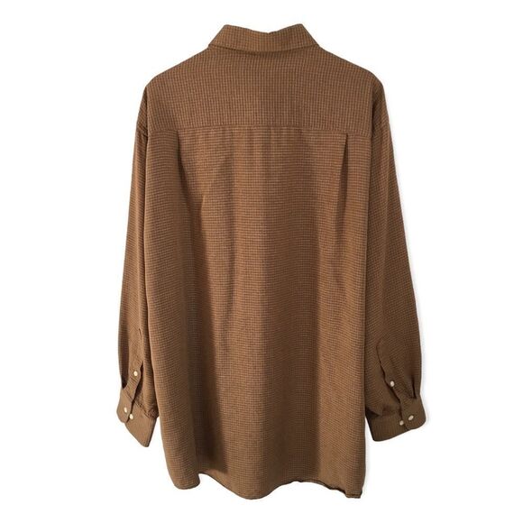 🔃Geoffrey Beene Button Down Brown Dress Shirt - Picture 3 of 6